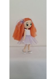 Resim Amigurumi Turuncu Saçlı Kız Oyuncak 