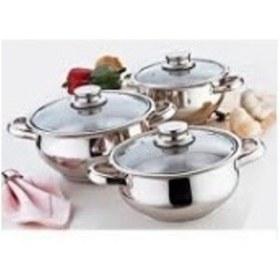 Resim Mercan Güveç Seti 3 Lü Cam Kapak 