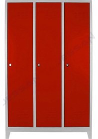 Resim Jessan Ofis 3 Lü Eko Soyunma Dolabı Gri Kırmızı 