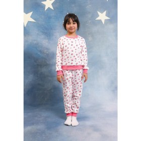 Resim Perendi Kız Çocuk %100 Pamuk Pijama Takımı 