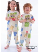 Resim Zuzunga Renk Blokları Desenli Çocuk Pijama Takımı Minifigür Renklı 