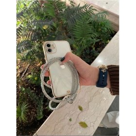 Resim Gümüş Taşlı Telefon Boyun Askısı 