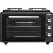 Resim Simfer 4284 Antrasit Siyah Midi Fırın + İkili HotPlate Ocak 