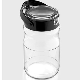 Resim Renga Mono 1700 Ml Siyah Kapaklı Cam Kavanoz 131072 Siyah 