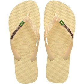 Resim Brasil Logo Buttercream Kadın Parmak Arası Terlik-4763 Krem 