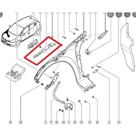 Resim Renault Clıo- 4- Sport Tourer- 13/16 Ön Çamurluk Bağlantı Suportu Sağ Orta Kısım Sac Eaglebody 
