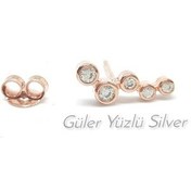 Resim ZİRKON TAŞ ÇITIR ÇİVİ GÜMÜŞ KÜPE (TEK) 