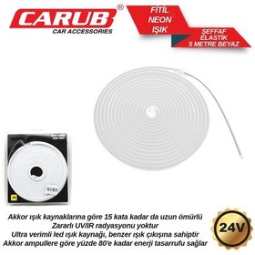 Resim Carub Led Neon Elastik 24v Beyaz 