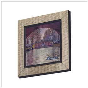 Resim Amsterdam Görseli Baskılı Mdf Magnet 7x7 22 