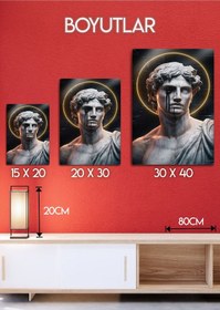 Resim Ağlayan Vektörel Yunan Mitolojik Heykeli - Metal Tablo 