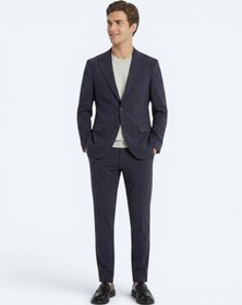 Resim Koyu Gri Düz Modern Fit Örme Takım Elbise - STD / STD 