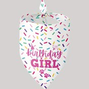 Resim 1 adet Köpek Bandanası "Doğum Günü Kızı" Tükürük Havlusu, Moda Parti Evcil Hayvan Süslemeleri Tek Taraflı Baskı İşlemi Yıkanabilir Ayarlanabilir Evcil Hayvan Eşarbı Yumuşak Evcil Hayvan Eşarpları Küçük, Orta Boy Köpekler ve Kediler İçin Uygundur 