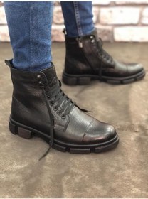 Resim Derilax Hakiki Deri Kürklü Postal Erkek Bot 