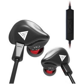 Resim Geeroyoo Qkz Vk3 Dinamik Kulak İçi Kulaklık, 10mm Birim, Graphene Zarf, 3.5mm Plug, Mikrofonlu Kontrol, Gömme Tasarım, Siyah + Saklama Kutusu Vk3 