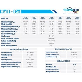 Resim Tommatech 600w Half-cut Topcon Güneş Paneli - 16 Adet 