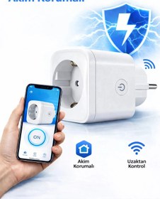 Resim nelerbulurum Akım Korumalı Wi-Fi Akıllı Priz 16A (3520W) | Enerji Takibi + SmartLife 