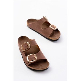 Resim Aymood P-101 Taba Günlük Birkenstock Kadın Terlik 