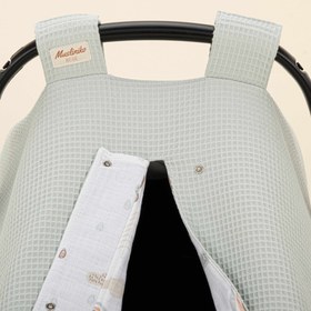 Resim Puset Örtüsü - Çift Taraflı - Açık Yeşil Petek - Yeşil Gökkuşağı 