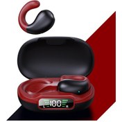 Resim Bluetooth Kulaklık Gürültü Azaltma Kulağa Girmez Kablosuz Hareket Evrensel Güç Hacmi Kemiksiz İletken Kulak Klipsli Kulaklık 