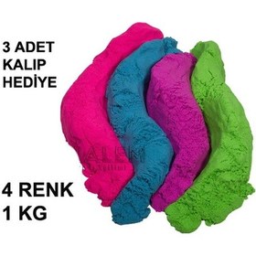 Resim Heroes Kinetik Kum 4 Renk 1 KG Oyun Kumu Kalıp 