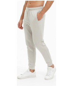 Resim Plus Scorpion Erkek Slim Fit Eşofman Altı Pamuklu Kumaş, Fermuarlı Cepli, Rib Paça Gri 