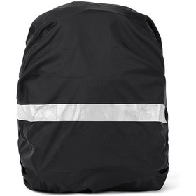 Resim Moveevo Siyah 30-40l Sırt Çantası Yağmurluk, 100% Su Geçirmez Poliester, Gece Görünürlükli Reflektör Şeritli, Ultra Hafif Outdoor Aktivite Erişimi Siyah 