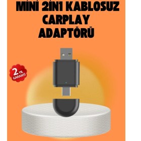 Resim TE Dükkan Buğz Kablosuz Carplay ve Android Auto Dönüştürücü – Usb-A & Type-C Girişli Akıllı Adaptör 
