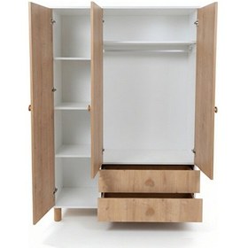 Resim Rio 3 Kapılı 2 Çekmeceli Gardrop Ahşap 