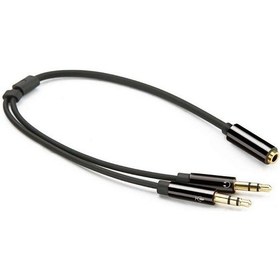 Resim Kulaklık Mikrofon Ayırıcı Aparat 3.5 MM Headphone Mic Aud 