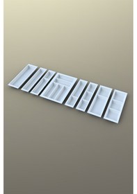 Resim Mutfak Çekmece Içi Kaşıklık 114cm X 48cm Yanlar Ve Boydan 4cm Kesilebilir, Beyaz Beyaz 