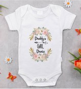Resim Bitmeyenkartus Bk Kids Isimli Daddy'S Girl Tasarımlı Bebek Body Zıbın - Model 1 Beyaz 