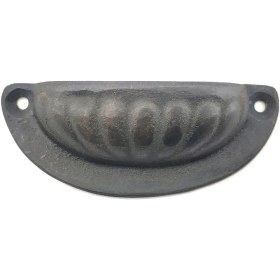 Resim Antika Tarz Dekoratif Pirinç Istiridye Tas Mobilya Kulbu - 37X87 Mm, Oksit - Lisinya 