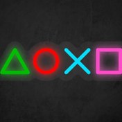 Resim PlayStation Button Neon Tabela 
