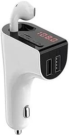 Resim monte lua V14 Kablosuz Kulaklıklı 3.1A Çift USB-SD-Bluetooth Destekli FM Transmitter 