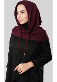 Resim Hürrem Bone Bordo Bağcıklı Salaş Balaklava Boyunluklu Bere Triko Düz 2326 16 Bordo 