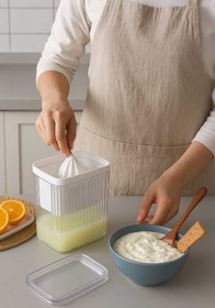Resim MTA HİGH-TECH Şık Görünümlü Pratik kulanımlı Akıllı Yoğurt süzme Kabı 