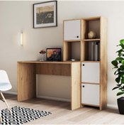 Resim Mezza 1997 Sılence Kitaplık - Çalışma Masası Takımı Sepet - Beyaz 