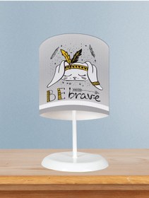 Resim Mekta Home Bebek Ve Çocuk Odası Cesur Ol Kızılderili Desenli Abajur 