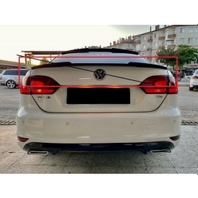 Resim Vw Jetta Mk6 M4 Yarasa Spoiler Parlak Siyah Plastik 2011 2017, İthal Piano 