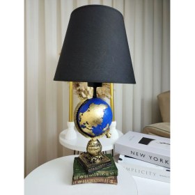 Resim Feyza Design Şık Dekoratif Kitap Dünya Abajur Biblo ile Evinize Zarafet Katın 