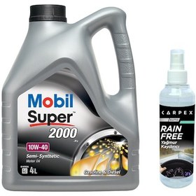 Resim Mobil Super 2000 X1 10W-40 Motor Yağı 4 L + Carpex Cam Yağmur Kaydırıcı 
