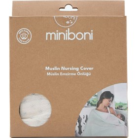 Resim Miniboni Müslin Emzirme Örtüsü White Grey 