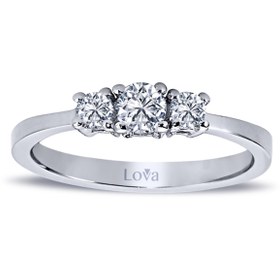 Resim Lova 0,35 Karat Pırlanta Tria Yüzük - 1030131 