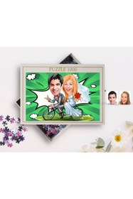 Resim Bk Gift Kişiye Özel Evleniyoruz Karikatürlü 1000 Parça Profesyonel Puzzle-3 