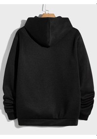 Resim Unisex Kadın/erkek Harajuka Sokakt Yazılı Grafik Sweat Siyah 