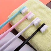 Resim 1 Paket Hassas Dişler ve Diş Eti için Ultra-Yumuşak Mikro-Nano Diş Fırçası - Nazik Naylon Kıllar, Ergonomik Saplı Derin Temizlik Manuel Fırça, 3 Renk (Açık Mavi, Beyaz, Siyah) - Günlük Ağız Hijyeni İçin Gerekli 
