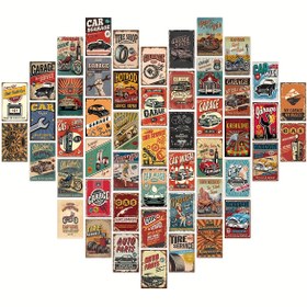 Resim 50 adet Vintage Araba ve Endüstriyel Estetik Duvar Kolaj Kiti - 10.16x15.24 cm Retro Poster Baskıları - Detaylı Otomotiv, Garaj ve Servis Temaları ile - Klasik Oda Dekoru için Mükemmel, Sanat Severler ve Ev Geliştirme Aşıkları için İdeal Hediye, Nostaljik Ev Vurgusu|Retro Estetik|Dayanıklı Posterler, Araba Dekoru 