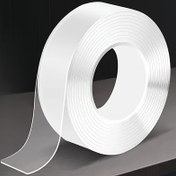 Resim Büyük 20m Çift Taraflı Bant - Şeffaf, Yeniden Kullanılabilir ve Su Geçirmez Yapıştırıcı - Cam, Mutfak ve Banyo Tamirleri için İdeal - Metal, Plastik, Kumaşta Dayanıklı Bağlama - İç Mekan Kullanımı, Cam Yapıştırıcısı 