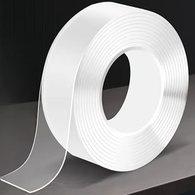 Resim Büyük 20m Çift Taraflı Bant - Şeffaf, Yeniden Kullanılabilir ve Su Geçirmez Yapıştırıcı - Cam, Mutfak ve Banyo Tamirleri için İdeal - Metal, Plastik, Kumaşta Dayanıklı Bağlama - İç Mekan Kullanımı, Cam Yapıştırıcısı 