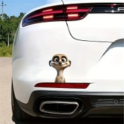 Resim Karikatür Meerkat Araba Dekoru, Sevimli Hayvan Temalı Sticker, Kendinden Yapışkan Vinil, Düzensiz Şekil, Parlak Son, Arka Cam, Tampon, Ahşap, Plastik, Cam, Metal, Seramik Dekorasyon için Mükemmel Hediye 